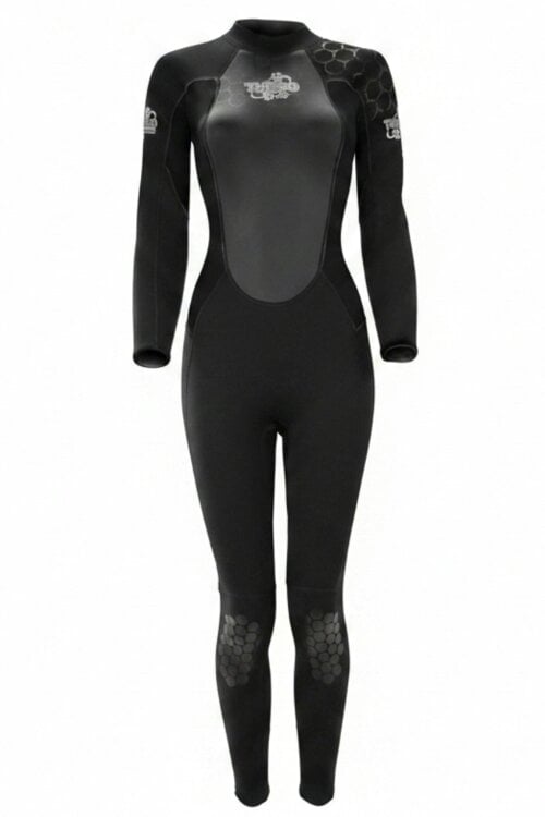 TWF Women's Turbo - Back Zip 2.5mm Fullsuit Wetsuit - Black/Black