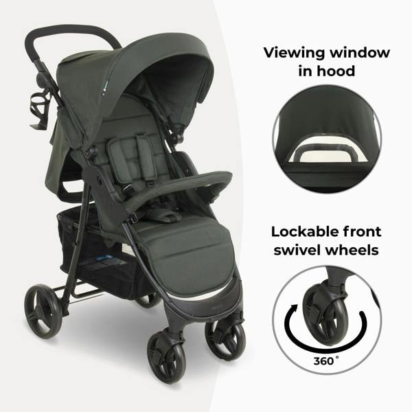 My Babiie MB30 Plus Pushchair - Forest Green