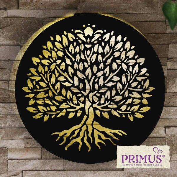 EDH Door Hardware Metal Tree of Life Solar Wall Panel