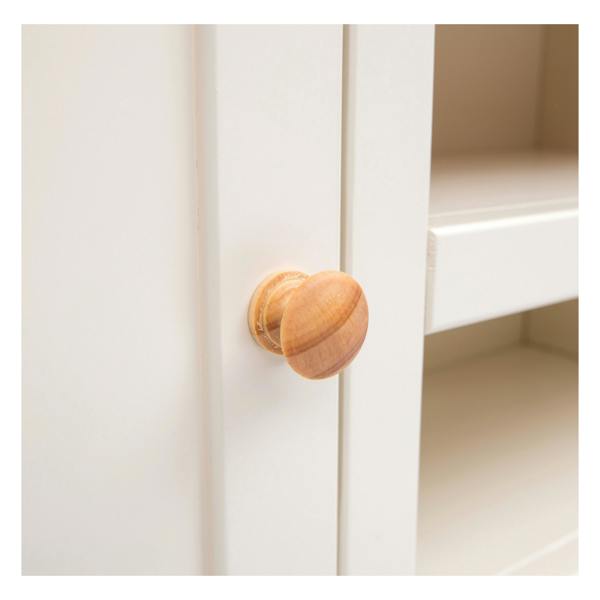 Cabinet Bits Maggiori Off White 2 Door TV Cabinet Wood Knob