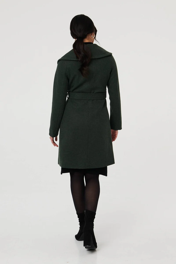 Izabel London Wrap Front Tie Waist Coat