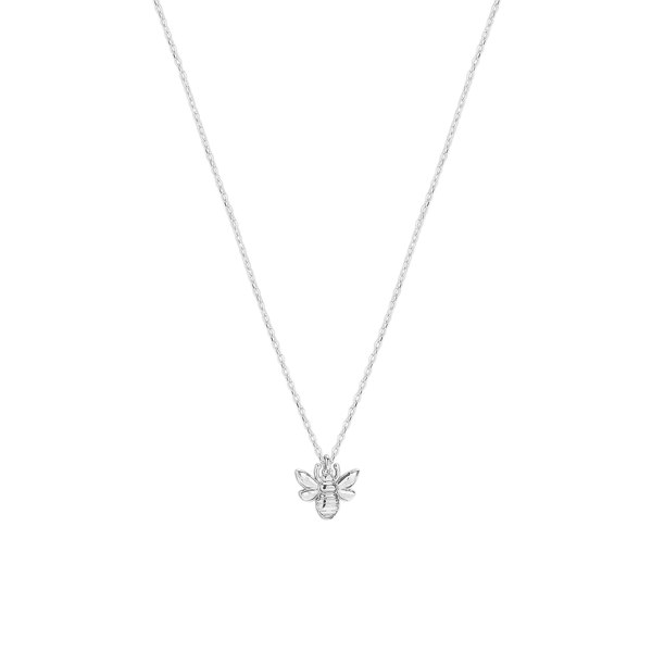 Spero London Sterling Silver Bee Pendant Chain Necklace