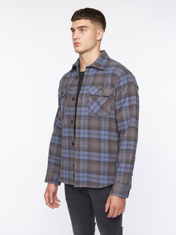 Duck and Cover Willington Overshirt Blue Check