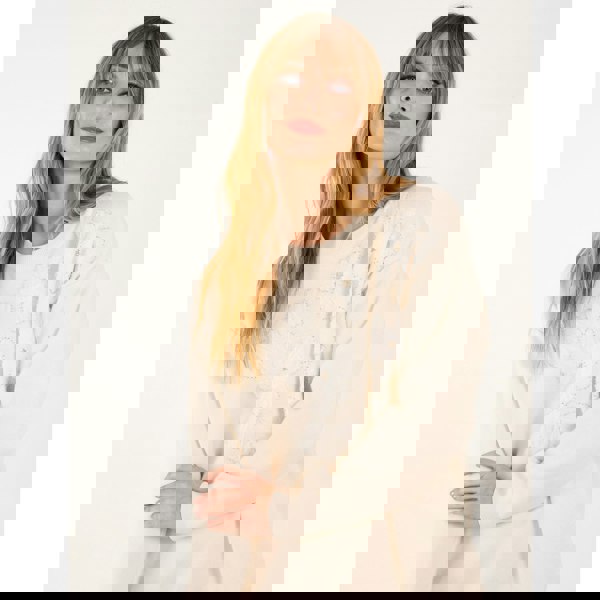 Blue Vanilla Flower Diamante Jumper