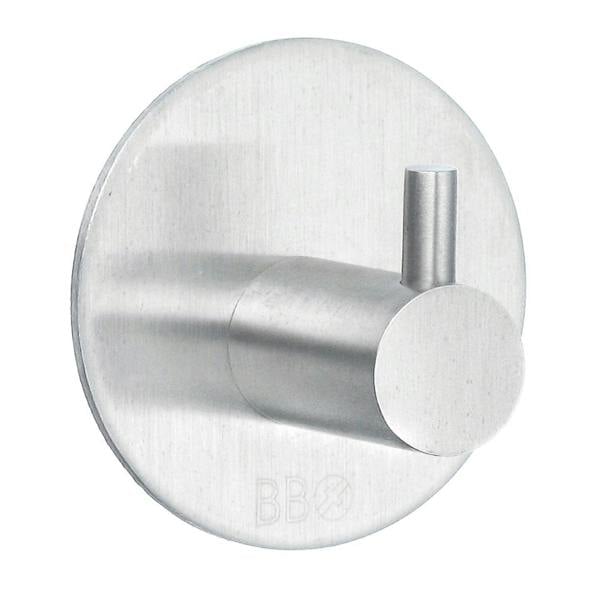 Brushed stainless steel single towel hook