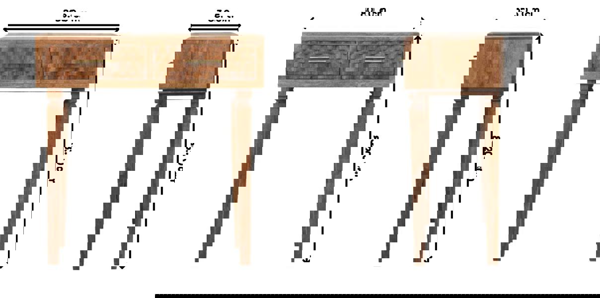 Artisan Furniture Arno Console Table in Golden Teak