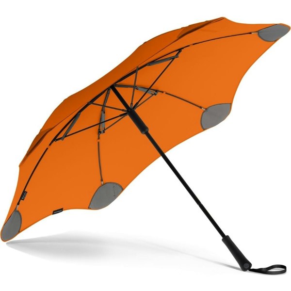 Orange Classic Windproof Blunt Umbrella Under Canopy