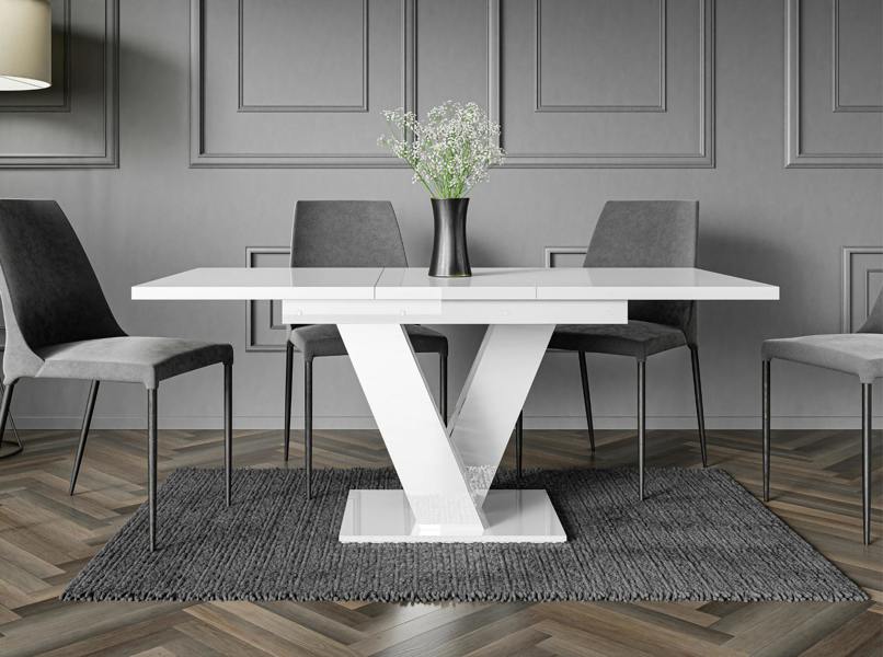 PHD Furniture MASIV Extendable Dining Table 120–160cm – White Gloss