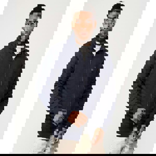 GANT Mens Regular Fit Shield Logo Full Zip Sweatshirt - 433 Evening Blue - CHO - Designer Mens Sweatshirts