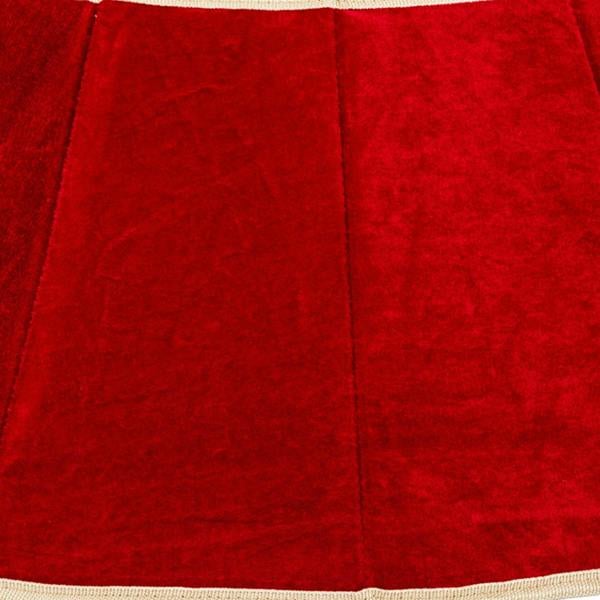 26.8 Inch Red Velvet Diamond Shape Christmas Tree Collar with Foldable Design image 4