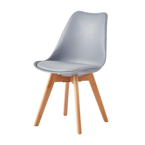 Set of 2 Dining Chairs with Solid Wooden Legs and Seat Cushion Pad Eva