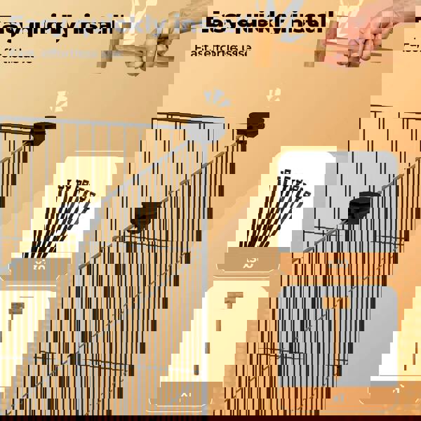 Skylos Small Animal Playpen Puppy Rabbit Fence Hamster Exercise Run Enclosure Indoor