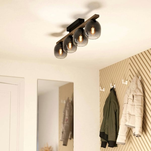 EGLO Filago Ombre Glass 3-Light Ceiling Fixture