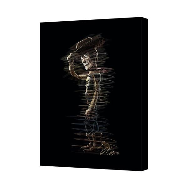 Benjamin Tate Design Canvas Art Print Abstract Skeleton Cowboy Figure Wall Decor