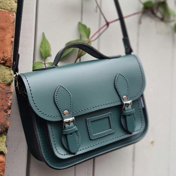 Zatchels Leather Midi Satchel - Pine