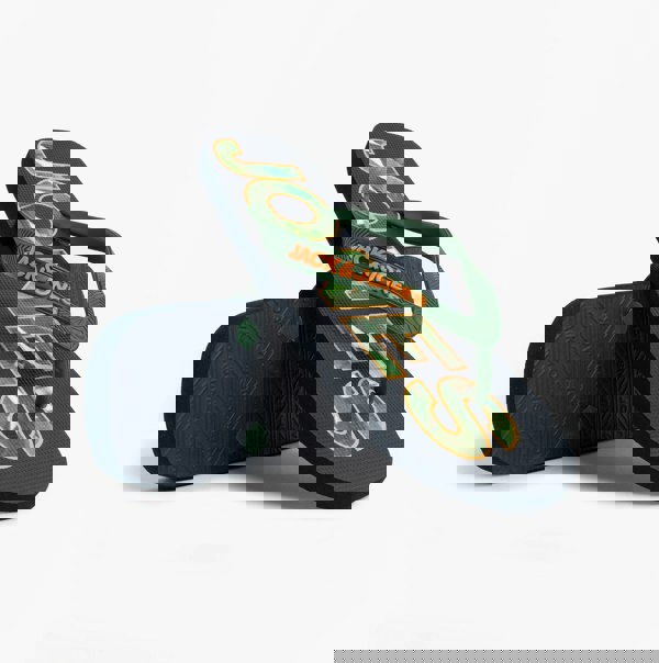 Jack & Jones LOGO PALM PRINT Mens Sliders Navy Blazer