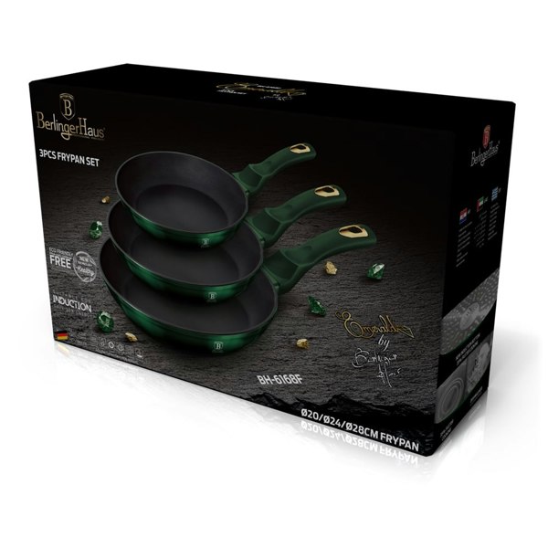 Berlinger Haus Emerald Frypan Set (3 pcs) – Berlinger Haus BH/6168F