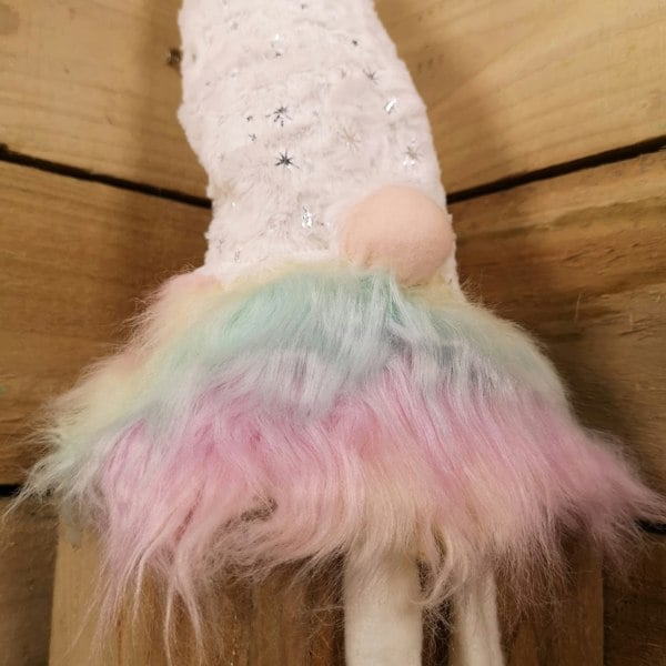 Samuel Alexander 70cm Festive Christmas Rainbow Haired Plush Gonk Dangly Legs & Starry Hat