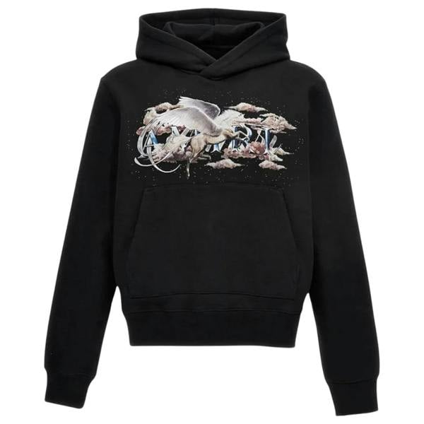 Amiri Pegasus Script Hoodie Black