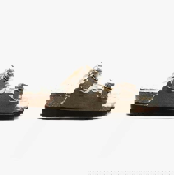 Scholl MISSY Womens Suede Mule Sandals Khaki