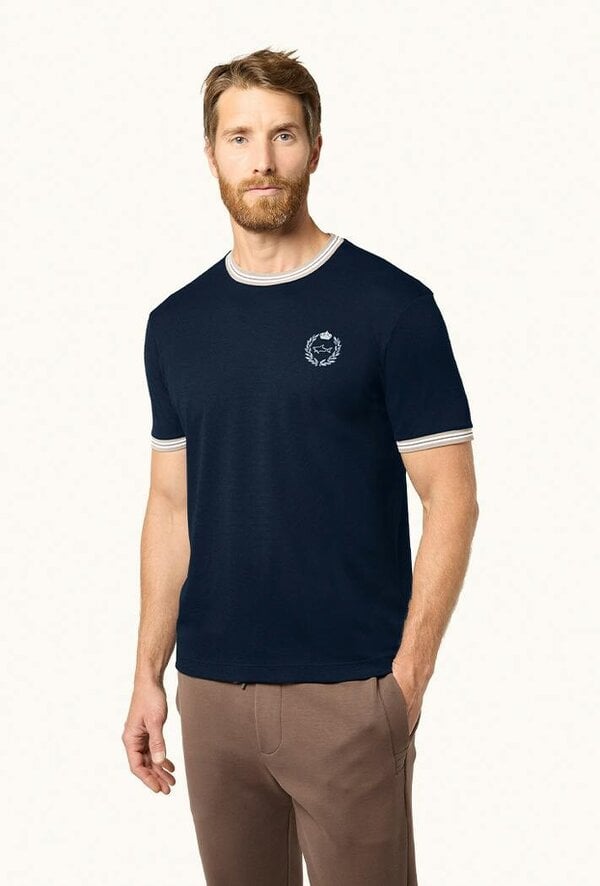 Paul & Shark X-Soft Cotton Jersey T-Shirt with Heraldic Embroidery