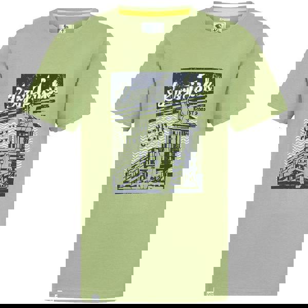 Lazy Jacks Mens Printed Cotton T-Shirt - Lime