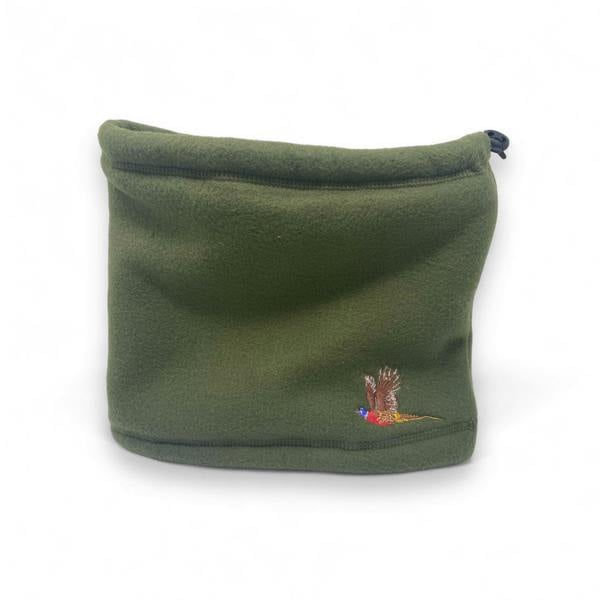 Fleece Snood with Sherpa Fleece Lining and Flying Pheasant Embroidery