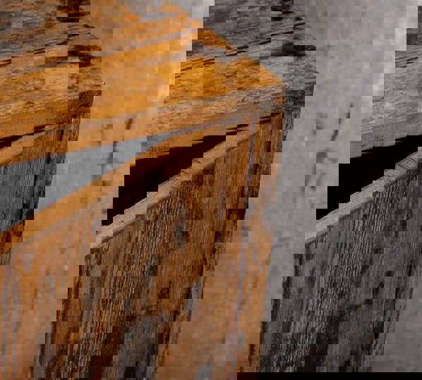 Modcraft Rustic Brown TV Stand with 2 Doors & Adjustable Shelves – 140cm Unit for TVs up to 65” – Living Room Storage Cabinet