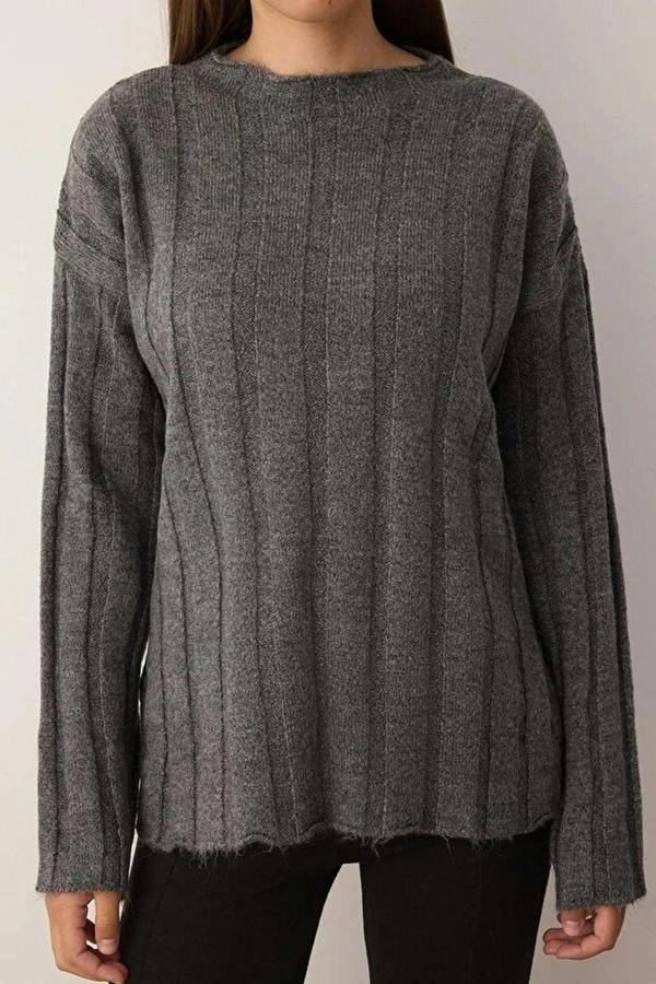 WOVCOR Soft Textured Loose Fit Knit Sweater