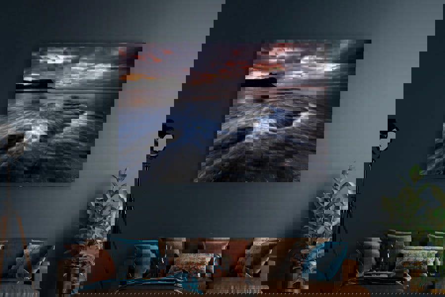 kimmeridge stormy coast art print on canvas