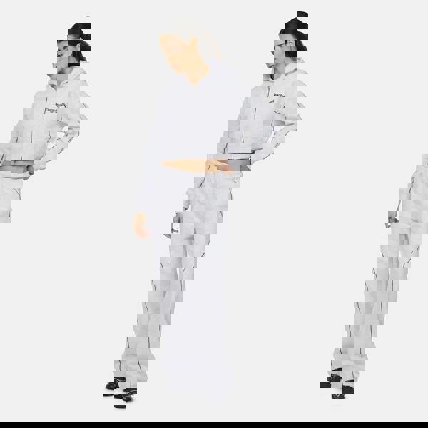 Good For Nothing Grey Coverlock Stitching Baggy Joggers - Grey Image 4