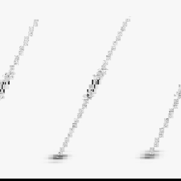 T. H. Baker 18ct White Gold Emerald & Brilliant Cut Diamond Shoulder Set Solitaire Ring R26806GW18DD001