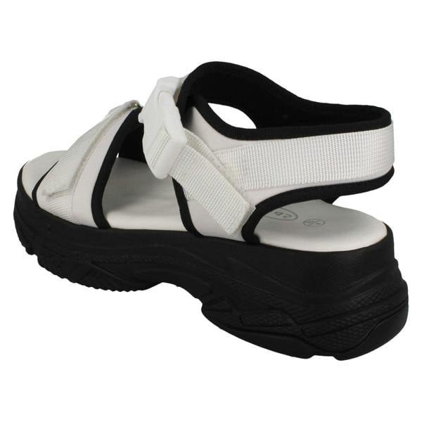 Spot On Ladies Spot On Mid Flatform Sandals F10900