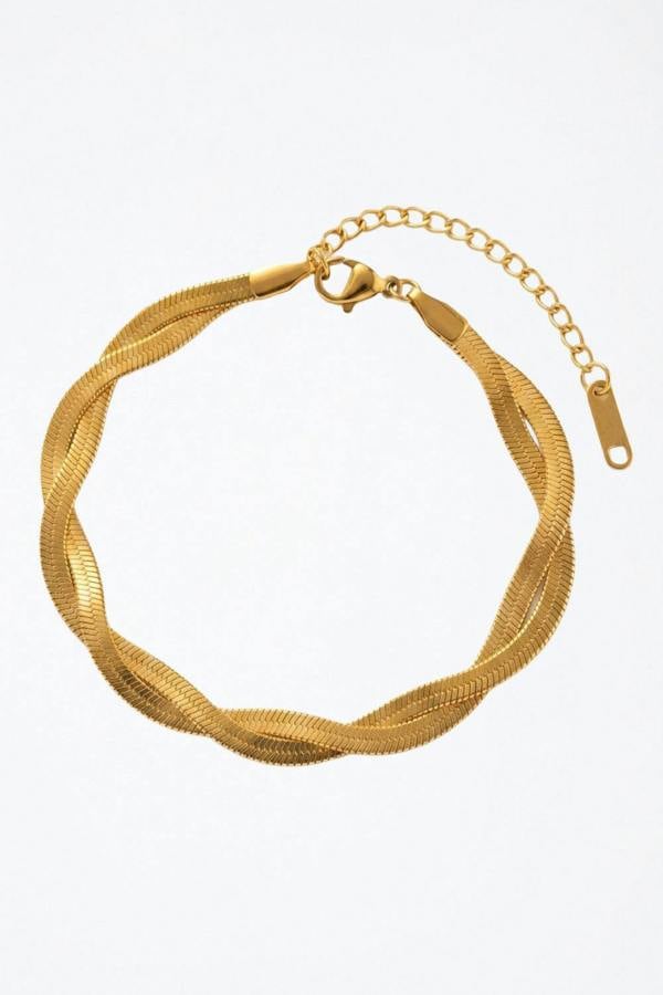 18K Gold Plated Twist Bracelet