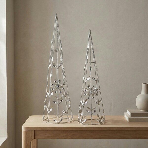 Garden Greatness Sparkling Crystal Metal Cone Set