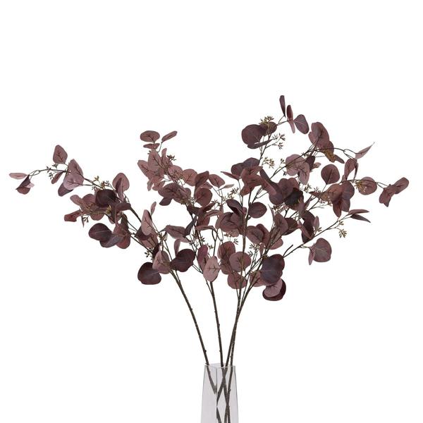 Hill Interiors Berried Eucalyptus Artificial Flower - Burgundy - 