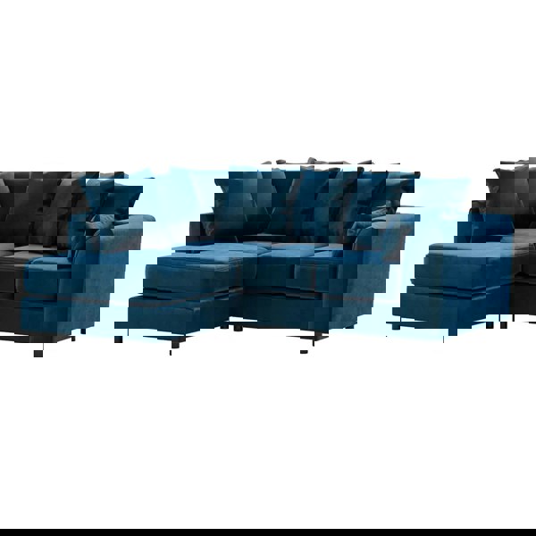 Furnishings For Less Brooklyn Full Foam Plush Velvet Corner Sofa