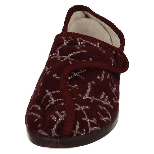 Ladies Ladylove Single Strap Textile Slippers - Emily