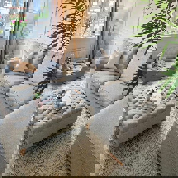 Living Room Rug Vintage Design In Cream