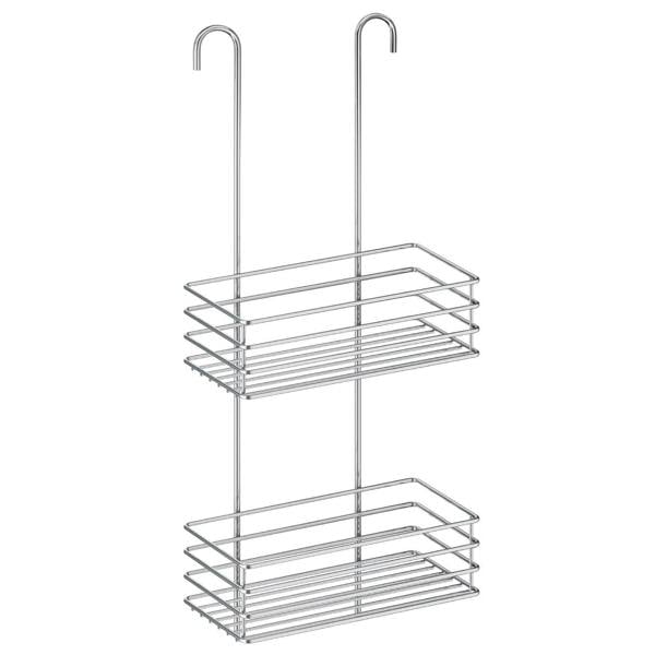 Polished chrome double shower basket