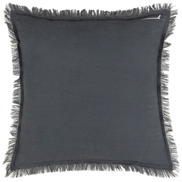 Yard Jaye Velvet Fringe Cushion Cover - Slate