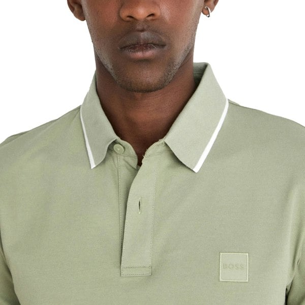 BOSS Slim Fit Passertip Polo Shirt Open Green