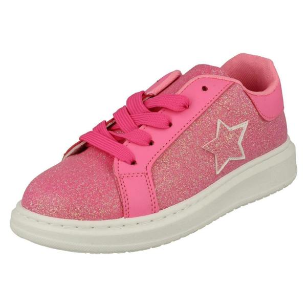 Spot On Girls Spot On Star Detailed Glitter Trainers H2642