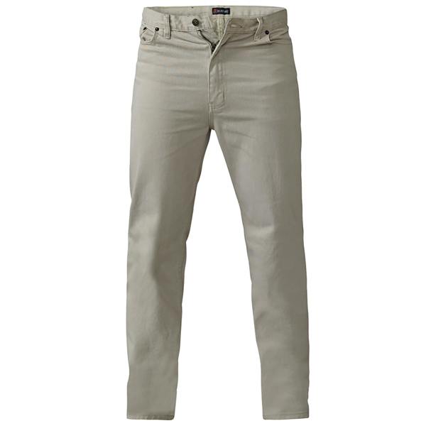 Duke Mens D555 Rockford Comfort Kingsize Jeans - Stone - 