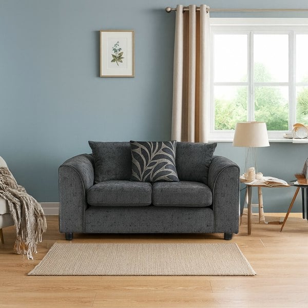 Furnishings For Less Zina Chenille Fabric 2 Seater Sofa