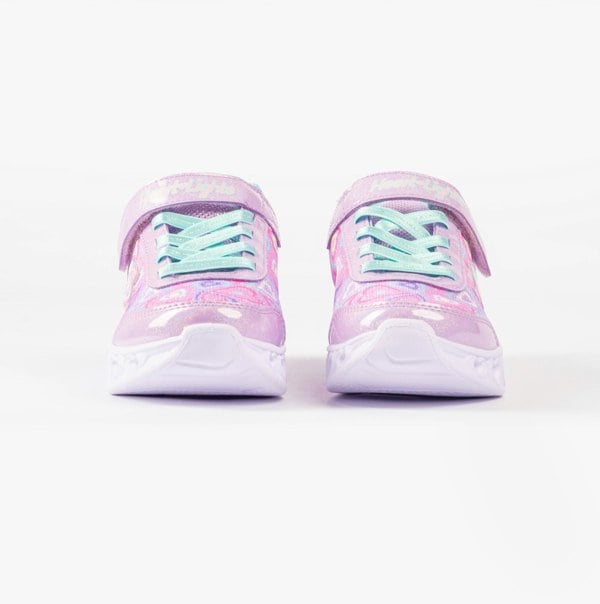 Skechers 303257L/LVMT HEART LIGHTS - BOOGIE LOVE Girls Trainers Lavender Multi