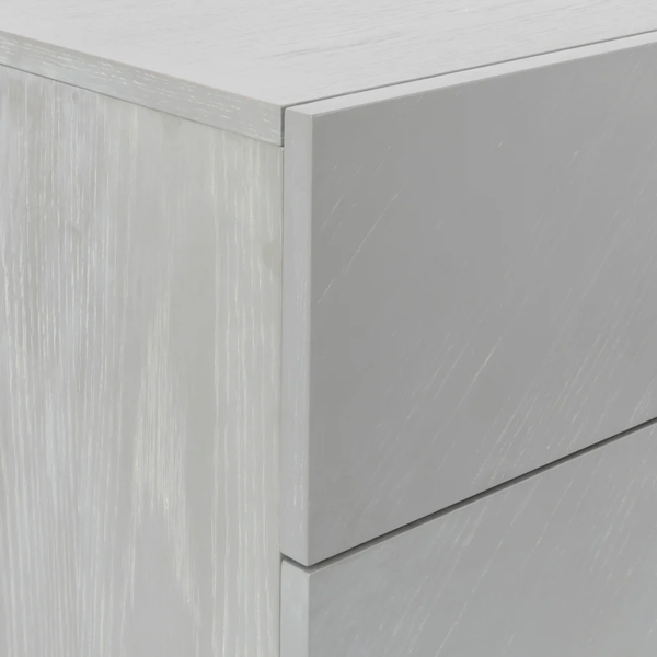  Lilly Grey Oak Wood & Bronze Chest of 4 Drawers by Twenty10 Designs