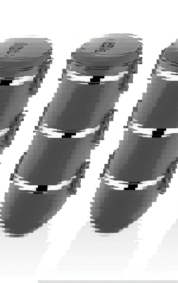 Rozi Freshbox 3-Layer Stainless Steel Bento Lunch Box (Black)