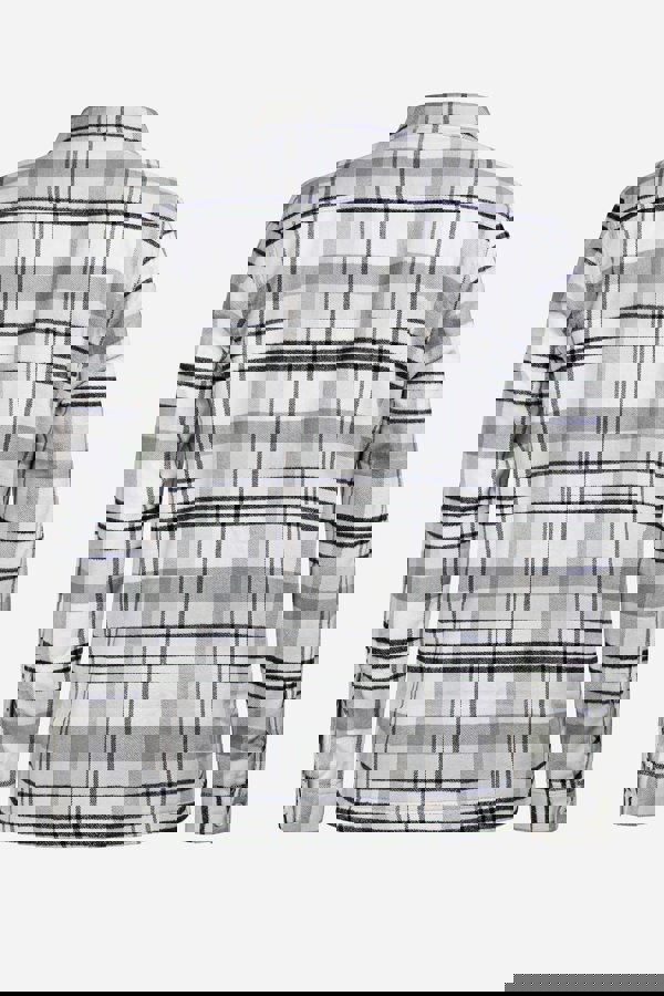 Men's Borg Lined Plaid Check Shacket