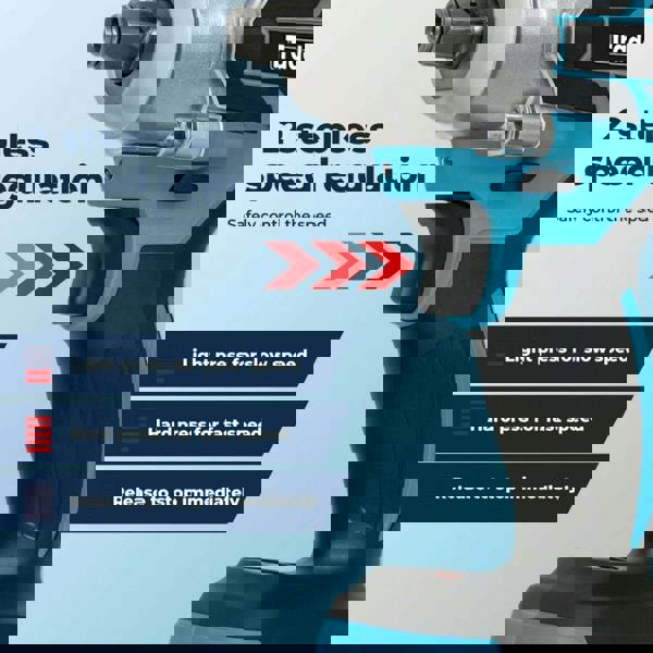 Traderight 21V Brushless Impact Wrench Drill 1/2" Rattle Gun 4.0Ah Battery Kit